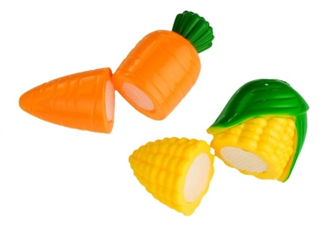 Kinderset fruit en groenten met mixer en dienblad