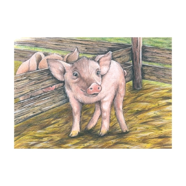 Goki houten kubuspuzzel boerderijdieren – 9 stuks