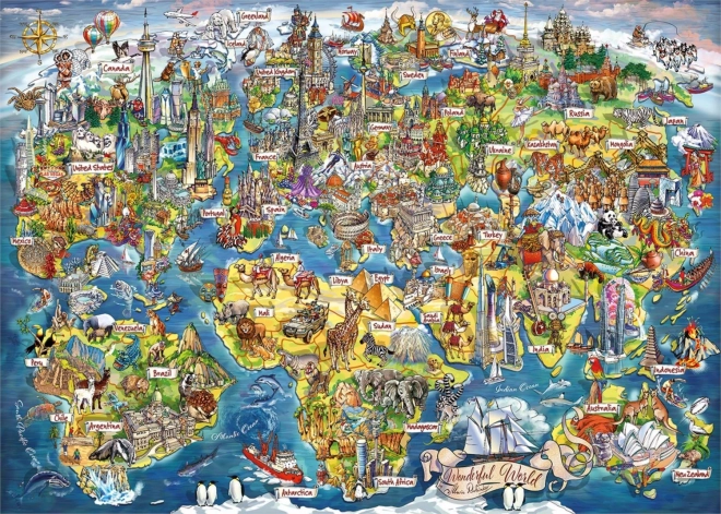 Gibsons Puzzel Wonderlijke Wereld 1000 stukjes