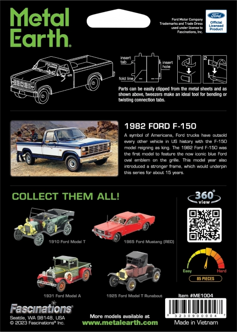 METAL EARTH 3D puzzel Ford F-150 Truck 1982