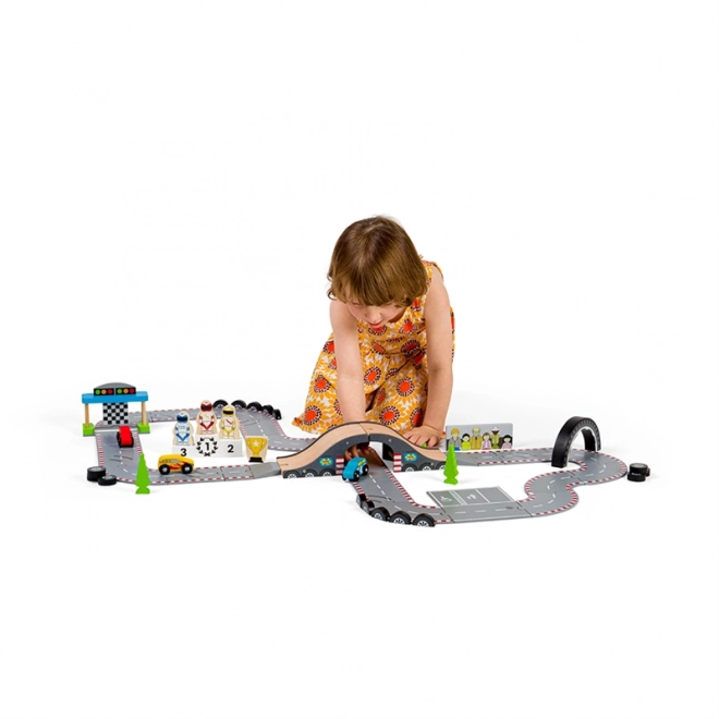 Bigjigs Rail Houten Racebaan Wedstrijddag