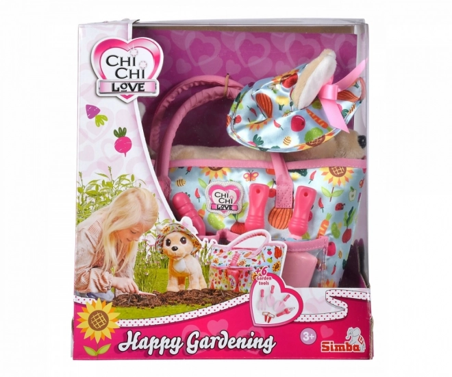 Speelgoed hondje Chi Chi Love Gelukkige tuinier