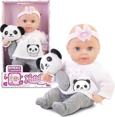 Pop NATALIA baby 33 cm met speelgoed
