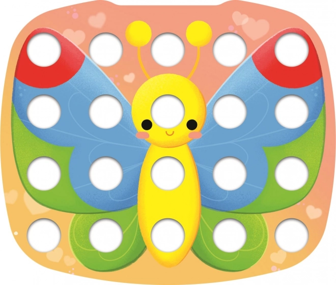 Kleurrijke kinder mozaïek plastic in doos 40x27x6cm 12m+