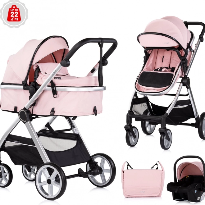 Kinderwagen Chipolino Vista 2v1 Roze Marshmallow