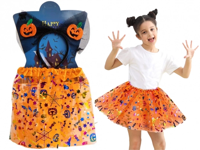 Halloweenkostuum met hoofdband en tuturok