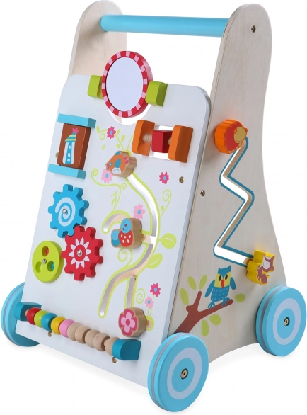 Houten activiteitenloopwagen voor kinderen