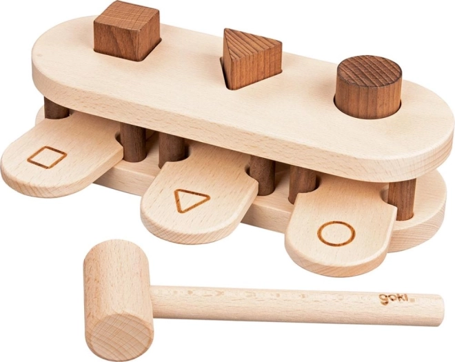 GOKI houten hamerspel en vormenstoof