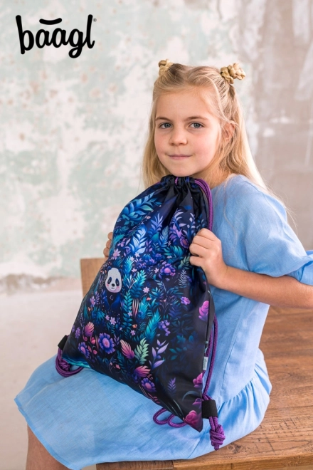 BAAGL 3 SET Ergo Jungle Panda: schooltas, etui, zakje