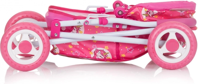 CHIPOLINO Diepe kinderwagen voor poppen Emily – eenhoorns
