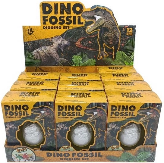 Ei doe-het-zelf met dinosaurusfiguur