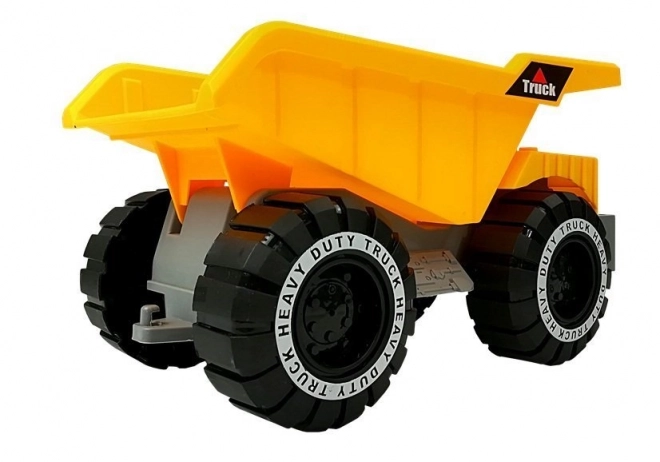 Grote vrachtwagenspeelgoed met aanhanger en bulldozer 49 cm