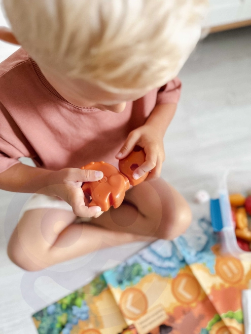 Constructieset Dinosauriërs 2in1 bordspel