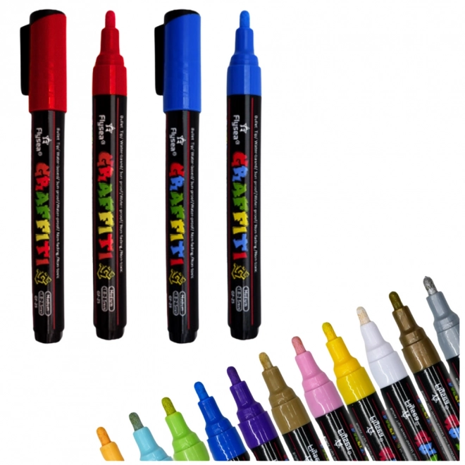 Set acrylstiften intense kleuren 12 stuks