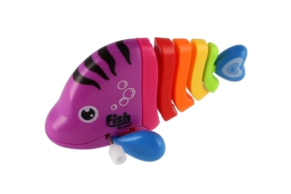 Visje op windmechanisme plastic 11cm mix van kleuren 14st in doos