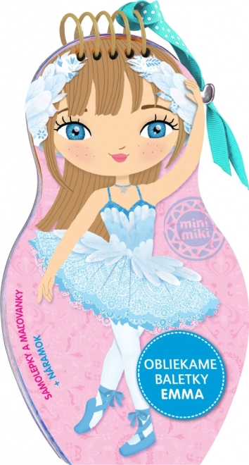 Kleurboek kleed de ballerina’s aan Emma – creatief boek met stickers en armband