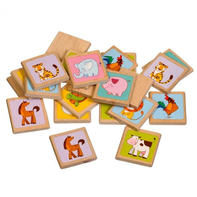 Lucy & Leo Dieren - houten kindermemory 24 kaartjes