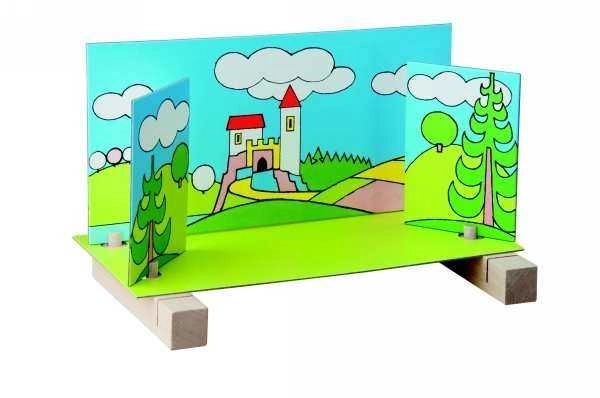 Magnetisch houten theater - kasteel