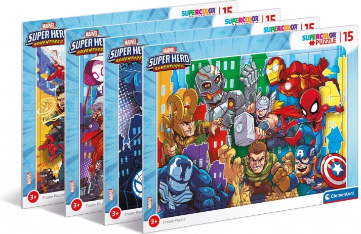 Framepuzzel 15 stukjes Superhero Clementoni