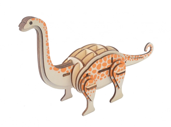 Woodcraft Houten 3D-puzzel Brontosaurus