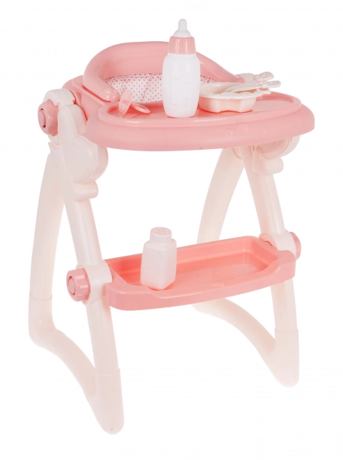 Voedingsset voor poppen voor kinderen 3+ Voedingsstoel + accessoires 7 stuks