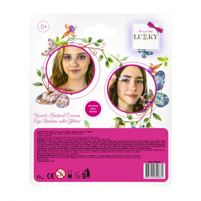 Crème oogschaduw met glitters en kwastje voor kinderen