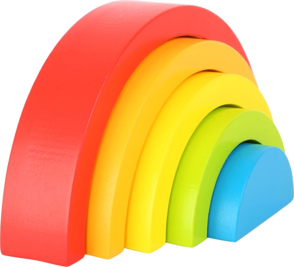 Houten stapelbare regenboog voor kinderen