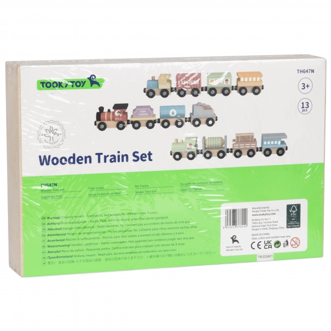 Tooky Toy houten magnetische treinwagons