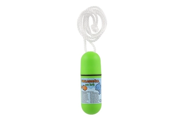 Spaarpot met koord 11,5 cm kunststof in assorti kleuren