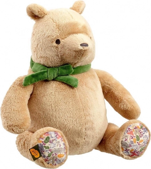 Pluchen Winnie de Poeh met groene strik 25 cm
