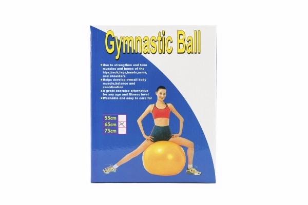 Gymnastiekbal 65cm revalidatie ontspannen in doos 16x22cm