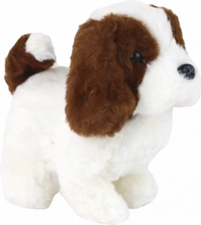 Interactieve lopende hond – puppy wit‑bruin