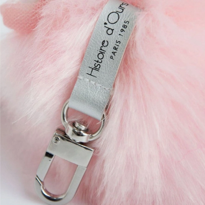 Pluchen sleutelhanger Roze Zwaan 12 cm