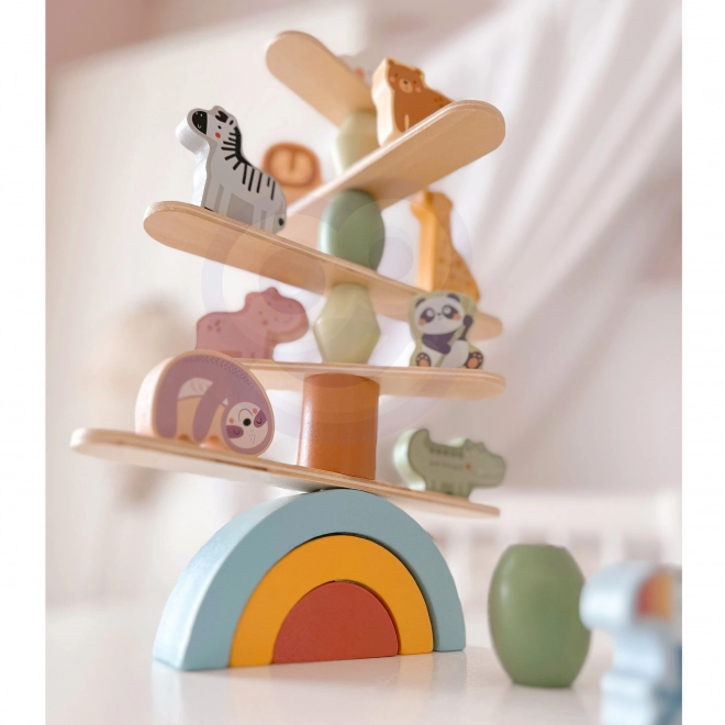 Woopie groen balancerend houten dieren spel