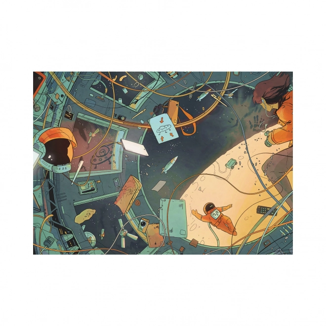 Puzzel Heelal - Vind 10 voorwerpen 47x33cm 300 stukken XL in doos 27x19x4cm
