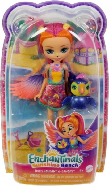 Enchantimals pop Fiippi Toekan en huisdiertje Canopy – Sunshine Beach
