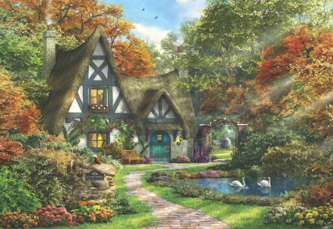Herfsthuisje puzzel 2000 stukjes
