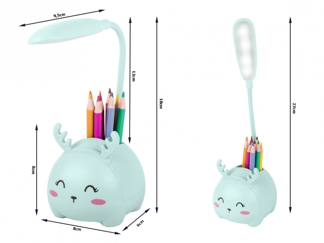 Kinder nachtlampje usb organizer telefoonstandaard voor lezen wetenschap – Blauw