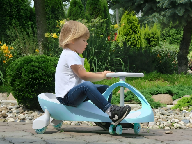 Rijdende auto met LED-wielen roze ECOTOYS
