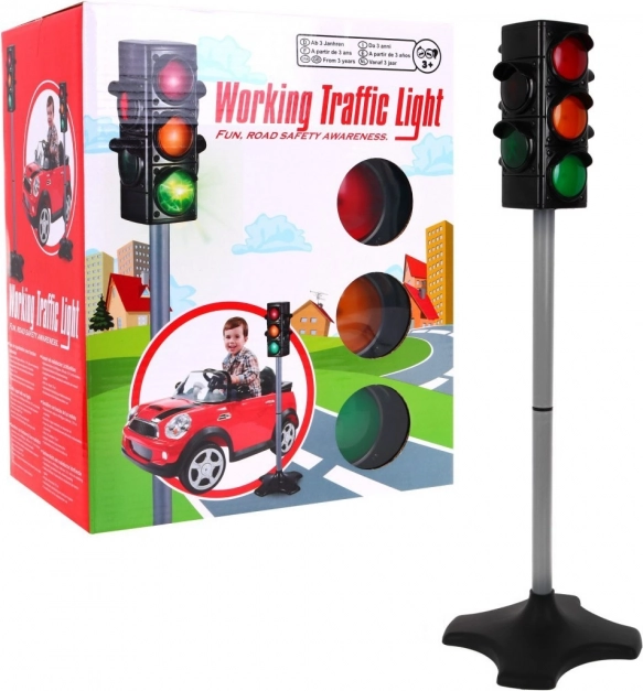 Interactief verkeerslicht voor kindbestuurders 3+ Licht- en geluidseffecten + 2 standen