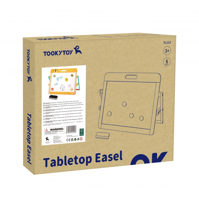 Tooky Toy Magnetisch en Krijt Kinderbord 2-in-1