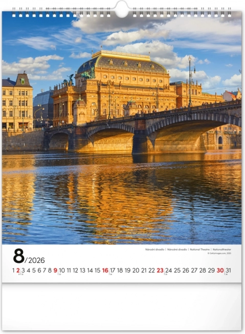 Wandkalender Praag 2026