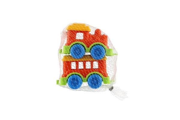Plastic trein met wagon