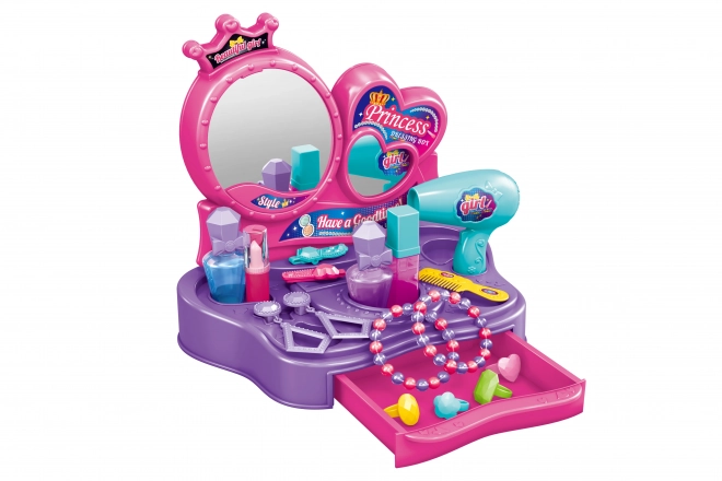 Cosmetische tafel met accessoires set