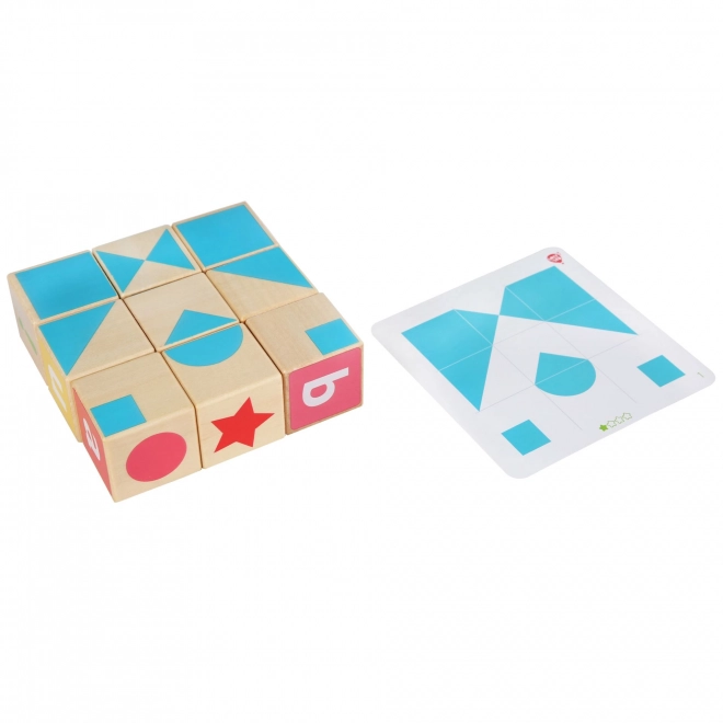 Slimme blokken van Lucy&Leo – Houten set voor het leren van het Engelse alfabet