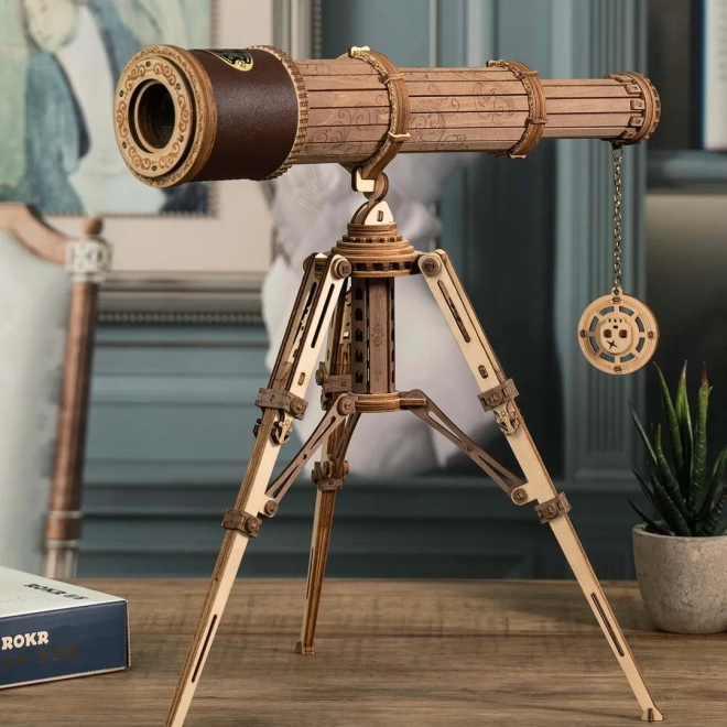 ROBOTIME Rokr Houten Model van een Monoculaire Telescoop