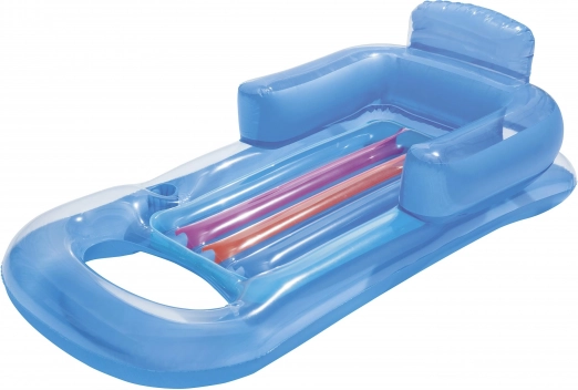 Bestway opblaasbaar ligbed met rugleuning en bekerhouder – Grijs