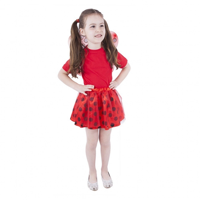 Kindercostuum tutu rok lieveheersbeestje met vleugels