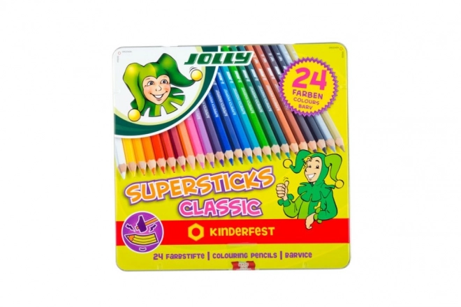 Supersticks 24 kleuren in metalen doos