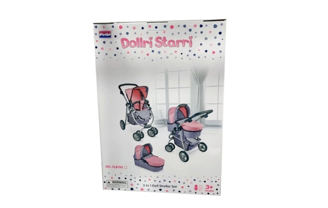 Kinderwagen voor poppen 3 in 1